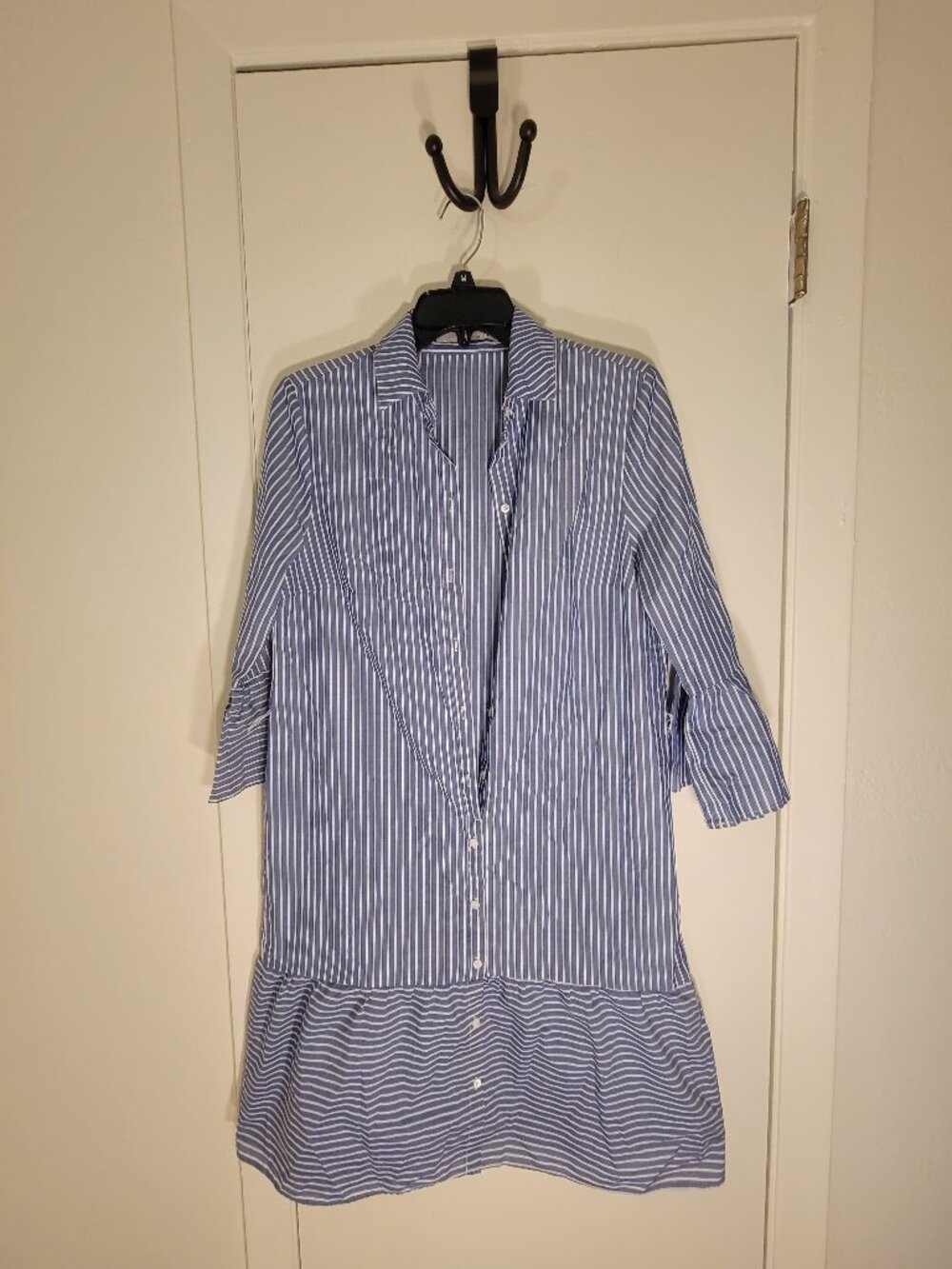 Blue & White Striped Dress - Oui